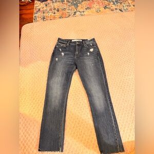 Lovers + Friends Dark Blue Straight Leg Jeans